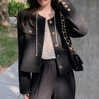 Осень-весна Женское пальто однобортное с длинными рукавами однотонный кардиган свободного кроя в стиле OL для поездок на работу, свиданий, шопинга куртка S белый