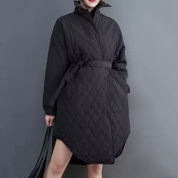 Осень-весна-зима женская куртка пальто чёрный