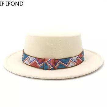 Осень-зима 2021, новая мужская и женская шерстяная шляпа высокого качества с плоским цилиндром, фетровая шляпа с широкими карнизами, простая церковная шляпа-дерби 56-58CM