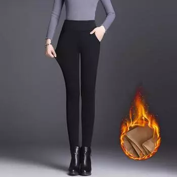 Осень-зима 2022, толстые теплые брюки, женская одежда, бархатные повседневные брюки, женские бархатные брюки с эластичной резинкой на талии, корейские брюки S