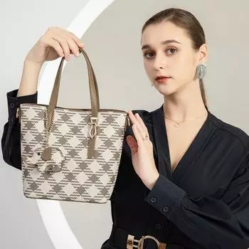 Осень/зима 2023, новая модная женская сумка-мешок на одно плечо;Портативная сумка-мессенджер s High Sense для покупок Корзина для покупок M белый