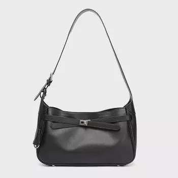 «Осень/Зима 2024 г., натуральная кожа, сумка через плечо из коровьей кожи: Модная, классная, нейтральная сумка через плечо. 35x9.5x21 cm чёрный