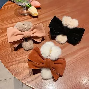 «Осень/Зима 2024, плюшевая большая заколка для волос в виде акулы» F968 коричневый