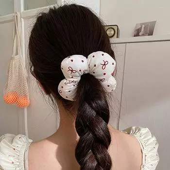 Осень/Зима 3D Цветочная веревка для волос для женщин Милые девушки бант в горошек конский хвост головной убор повязка на голову аксессуары для волос