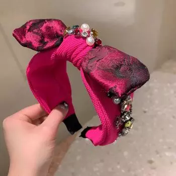 Осень Зима Большая Бант Повязка на Голову Узел Крест Повязки для Волос Обруч для Волос Мода Женские Черные Резинки для Волос для Девочки Аксессуары для Волос