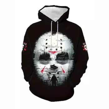 Осень-зима, черная, серая, дымчатая, 3D-печатная толстовка с капюшоном, свободные повседневные толстовки и свитшоты больших размеров для мужчин S