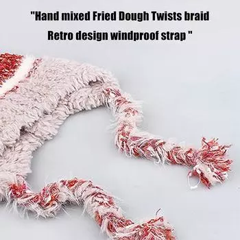 Осень-зима, цветная полосатая шерстяная шапка с вышивкой, наушники, теплая вязаная шапка, ветрозащитная вязаная шапка, корейская женская шапка для девочек A14