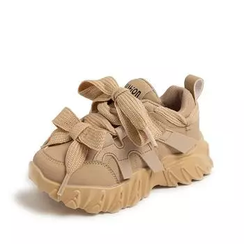 Осень-зима Детская обувь Модельер Кроссовки для мальчиков Детская обувь на шнуровке Повседневная спортивная обувь для девочек Размер 26-36 26 чёрный