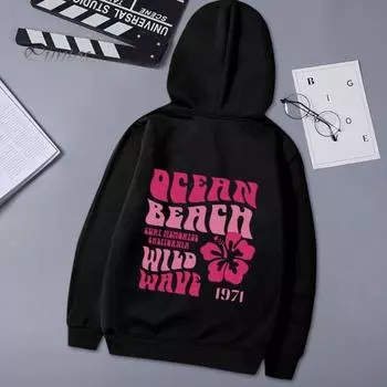 Осень-зима Детская толстовка с капюшоном с длинными рукавами, свободная, толстая, плюшевая, с эластичными манжетами, большой карман-кенгуру, унисекс, повседневная одежда, спортивная одежда, школьный топ 130cm