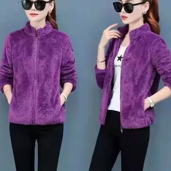 Осень-зима. Добавьте бархатное утолщение, сохраняющее тепло. Двусторонняя толстовка с капюшоном. Двустороннее шерстяное флисовое женское флисовое пальто. XXXXL чёрный