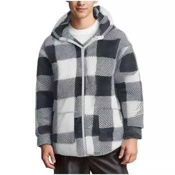 Осень-зима Ethos Plaid Casual с длинными рукавами и капюшоном кардиган на молнии пальто S красный