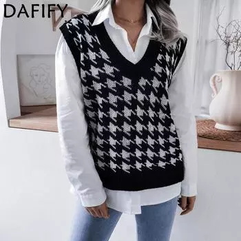 Осень-зима, европейские и американские повседневные свободные свитера с v-образным вырезом, женская одежда, женская одежда S