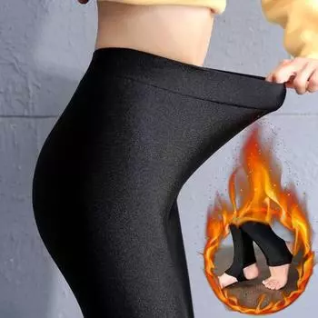 Осень-зима модные леггинсы женские теплые зимние яркие бархатные вязаные толстые леггинсы супер эластичные брюки 3XL