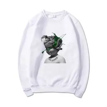 Осень-зима Мужчины Женщины Тренд Круглый вырез свитер Gunna Drip Printed Casual Hip-hop Fashion Длинный рукав свитера Пуловеры и длинные рукава для женщин S чёрный
