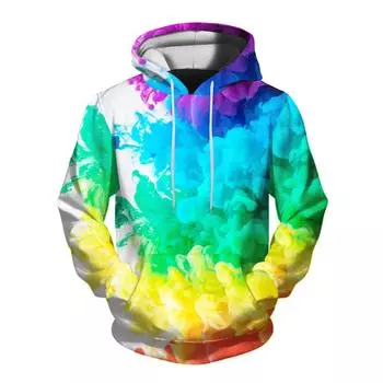 Осень-зима Мужская женская толстовка с капюшоном 3D-принт флисовая толстовка с геометрическим узором графический свитер с капюшоном готический стиль повседневная одежда S