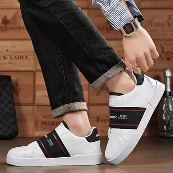 Осень/зима, мужские европейский стиль, новые удобные кроссовки из натуральной кожи, универсальные, легкие, спортивные, повседневные туфли 39