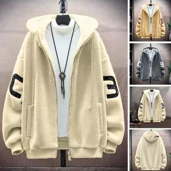 Осень-зима мужские куртки на молнии с карманами куртки с капюшоном уличная мужская повседневная одежда утолщенные теплые куртки 2XL серый