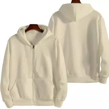 Осень-зима Мужское пальто на молнии с длинными рукавами и эластичными манжетами Плотный плюш Однотонный M чёрный