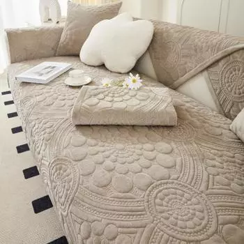 Осень/зима, новая диванная подушка, плюшевая теплая подушка с вышивкой, современный простой нескользящий чехол для диванной подушки, тканевая подушка, спинка 70x70