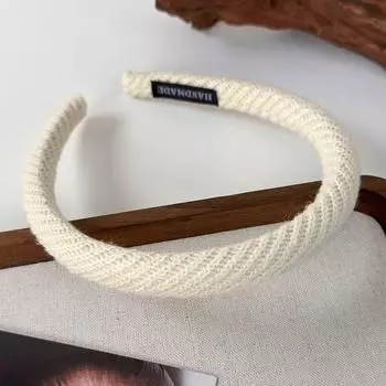Осень/зима Новая шерстяная вязаная твиловая повязка на голову для женщины девушки ретро элегантный обруч для волос резинка для волос женская модная заколка для волос