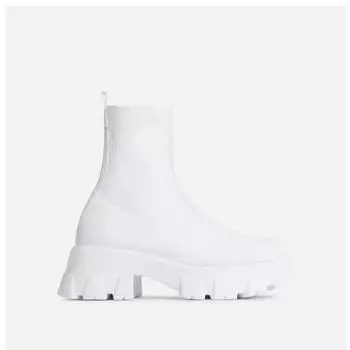 Осень-зима, новые женские носки, повседневные, на толстой подошве, большого размера, сетчатые, красные, эластичные, трикотажные, короткие, женские ботинки 35