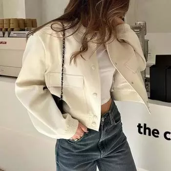 Осень-зима однотонная женская куртка с карманами с длинным рукавом офисные женские пальто повседневные однобортные куртки женская мода 28087 S орион