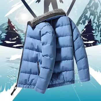 Осень-зима, повседневная хлопковая стеганая куртка, мужская новая модная приталенная куртка-стойка с воротником-стойкой на молнии, ватная куртка, пальто, мужская толстая теплая куртка, мужская 4XL M хаки