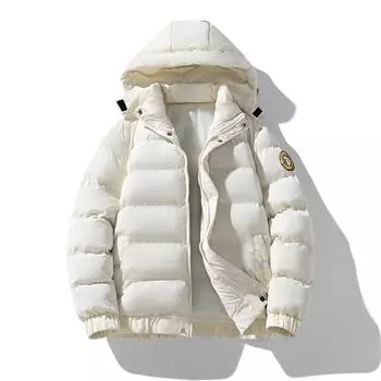 Осень-зима, повседневные теплые толстые мужские парки, куртки в стиле Харадзюку, пуховое пальто, мужская парка с капюшоном, верхняя одежда, куртка-хлеб M дубильная кора