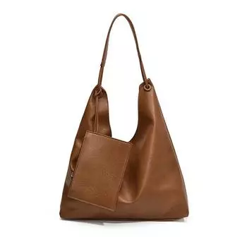 Осень-зима Простая большая вместительная сумка-тоут для женщин Новые ретро-сумки через плечо для поездок на работу Женские повседневные сумки из мягкой кожи (30cm<Max Length<50cm)