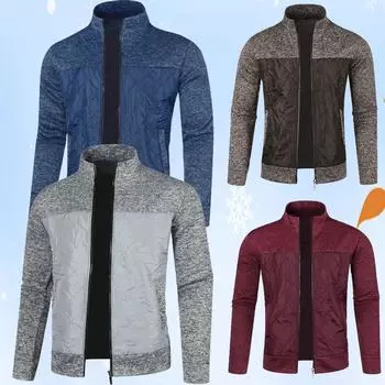Осень-зима свитер мужской свободный кардиган новый холодный свитер с высоким воротом пэчворк теплая ветровка повседневные куртки Yasheng S темно-серого