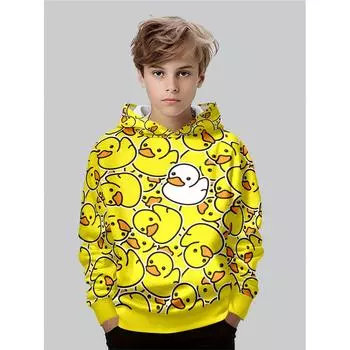 Осень/Зима Толстовка для мальчиков с 3D-принтом аниме Модная повседневная верхняя одежда Толстовка Худи Худи Худи Куртка 5-6Y