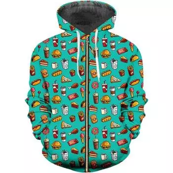 Осень-зима толстовки с капюшоном на молнии пальто женские 3D принтованные мужские толстовки на молнии мужские повседневные кардиганы куртка XXXL