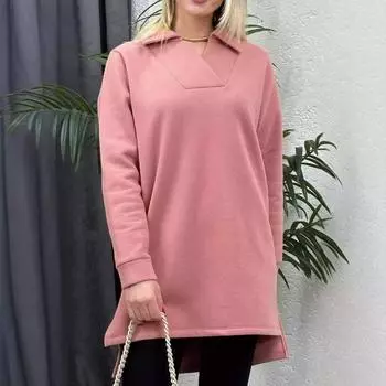 Осень-зима толстовки с капюшоном Топы женские повседневные однотонные с V-образным вырезом и длинными рукавами пуловер свитшот S чёрный