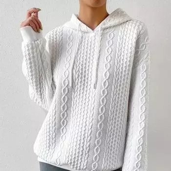 Осень-зима толстовки женские повседневные топы с длинным рукавом свободные розовые толстовки корейские пуловеры в толстовках толстовки S белый