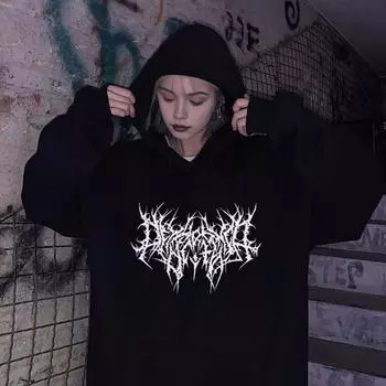 Осень-зима унисекс толстовка с капюшоном затягивающийся эластичный манжет с принтом шипов плотный флис накладной карман свободный длинный рукав свитер теплый топ S абрикосовый