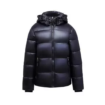 Осень-зима, утепленная теплая парка, женская повседневная милая однотонная свободная короткая куртка с большим карманом и капюшоном, верхняя одежда S чёрный