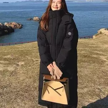 Осень-зима, утепленная теплая парка, женская повседневная однотонная свободная куртка с капюшоном, верхняя одежда для женщин S хаки