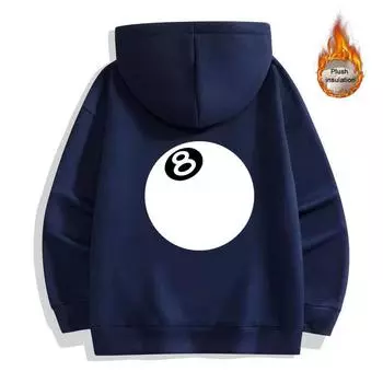 Осень/зима утолщенная чернобурая лисица, плюшевая, теплая, хлопковая, высокого качества, размер 8, толстовка с принтом, пуловер для пары