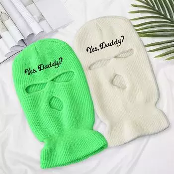 Осень-зима Велосипедный капюшон для лица Трикотажный высокоэластичный унисекс однотонный интровертный человек Мотоциклетный ветрозащитный полнолицевой протектор One Size флуоресцентный желтый