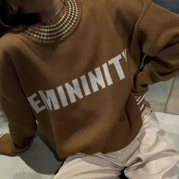 Осень-зима Винтажный свободный топ с длинными рукавами, цветной пуловер, трикотажный свитер с круглым вырезом S верблюд