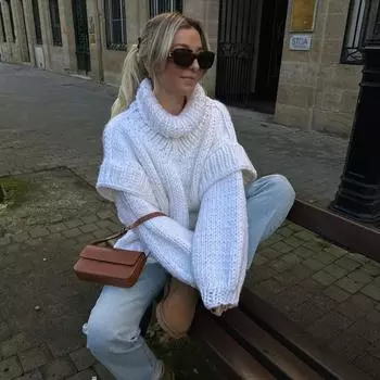 Осень-зима Водолазка свитера для женщин свитер женский длинный рукав вязаный свитер женский базовые пуловеры топы S белый