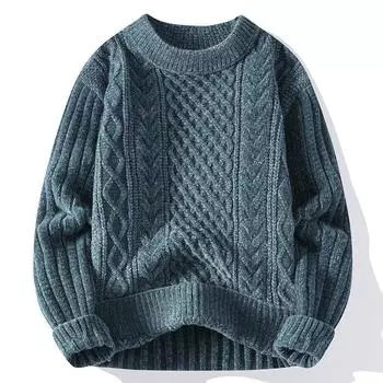 Осень Зима Вязаные свитера Мужские Толстые Теплые Свитера Мужские Модные Пуловеры Свитера L белый