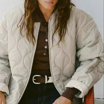 Осень-зима винтажная леопардовая хлопковая женская куртка с длинным рукавом на молнии женское пальто утолщенное с круглым вырезом свободная женская верхняя одежда XS зелёный