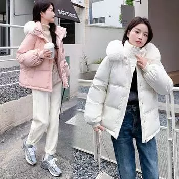 Осень-зима, женская длина, куртка, пальто, женские парки с меховым воротником, женская стеганая куртка M чёрный