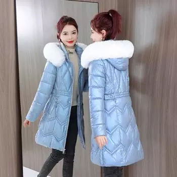 Осень/зима женская однотонная яркая шляпа с принтом лица, модная утепленная длинная женская куртка 6 цветов M чёрный