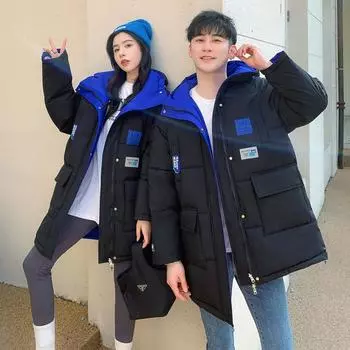 Осень/зима женская однотонная свободная двусторонняя одежда с капюшоном модная теплая длинная женская куртка с подкладкой S бежевый