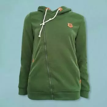 Осень-зима Женская толстовка с капюшоном, диагональная молния, толстые длинные рукава, большие размеры, однотонная, с завязками на шнурке, с капюшоном, эластичные манжеты, спортивная повседневная одежда, домашнее офисное пальто 4XL светло-серый