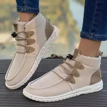 Осень-зима женские ботильоны повседневные с круглым носком на шнуровке в стиле пэчворк из кожи на плоском каблуке короткие ботинки новые туфли больших размеров для женщин 36 чёрный