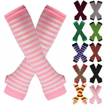 Осень/Зима Женские Перчатки Варежки До Локтя Перчатки Без Пальцев фиолетовый