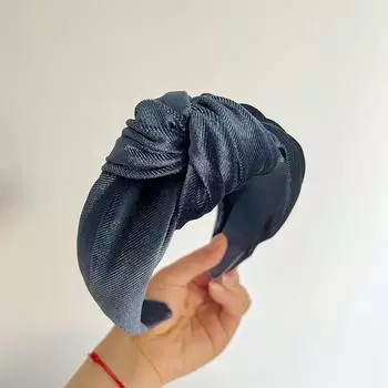 Осень Зима Женские Широкие Повязки на Голову Мягкий Бархат Узловатые Повязки для Волос для Женщин Повседневный Шоппинг Обруч для Волос Аксессуары